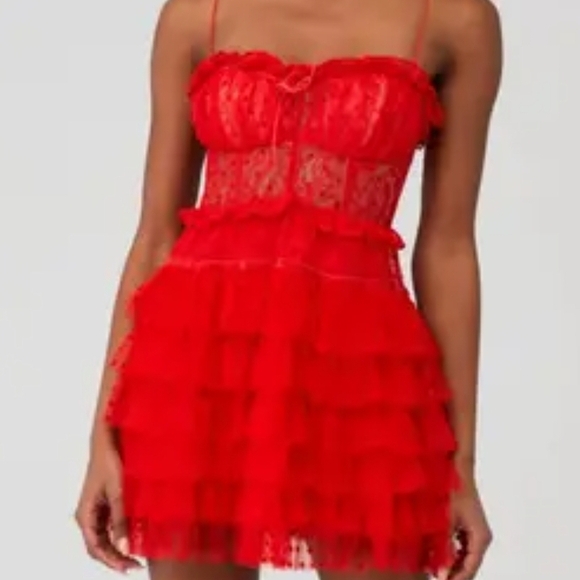 For Love And Lemons Dresses & Skirts - For Love And Lemons Scarlet Lace Dress